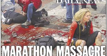 Doctored photo of victim of the Boston Marathon bombings