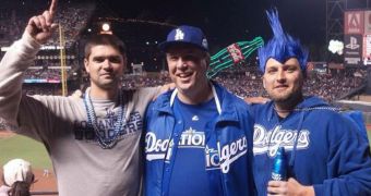 Jonathan Denver (left) was fatally stabbed after a Dodgers game