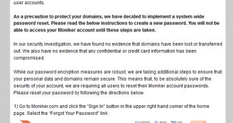 Domain Name Registrar Moniker Hacked, Users Forced to Change Passwords