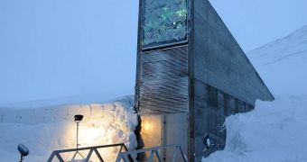 Front entrance of the Svalbard Global Seed Vault