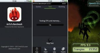 AnTuTu Benchmark for Android (screenshots)