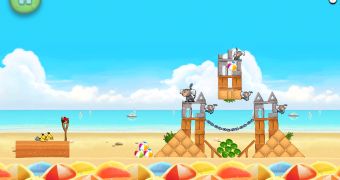 Angry Birds Rio Beach Volley update - screenshot