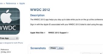 WWDC 2012 app on iTunes