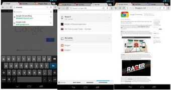 Chrome Beta for Android (screenshots)