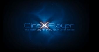 CineXPlayer example welcome screen