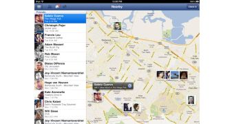 Facebook map-view of friends