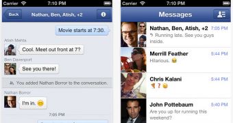 Facebook Messenger screenshots