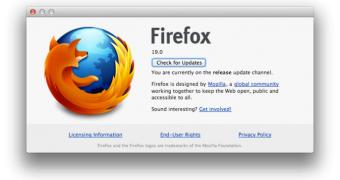 Firefox "about" dialog