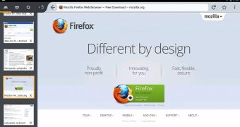 Firefox Beta for Android (screenshot)