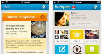 Foursquare iOS screenshots