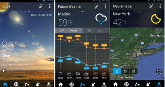 GO Weather EX for Android (screenshots)