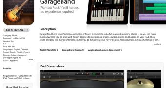 GarageBand for iPad available on iTunes