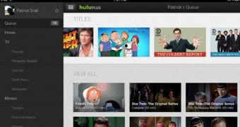 Hulu Plus iPad screenshot