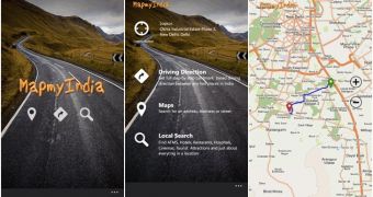 MapmyIndia for Windows Phone (screenshots)