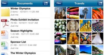 SkyDrive iOS (iPhone screenshots)