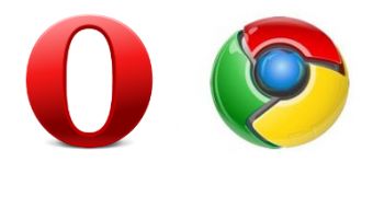 Opera and Chrome logos