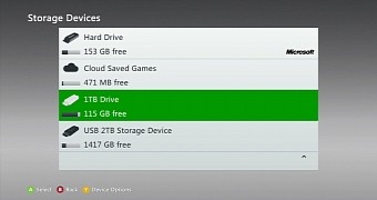 Use new storage options on Xbox 360