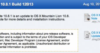 Download OS X 10.8.1 Mountain Lion Build 12B13 − Developer News