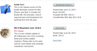 OS X Mountain Lion and Xcode releases for developers