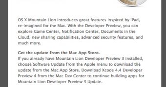 OS X Mountain Lion DP3 update memo