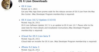 OS X Lion downloads