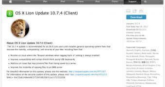 OS X 10.7.4 Lion released for free download