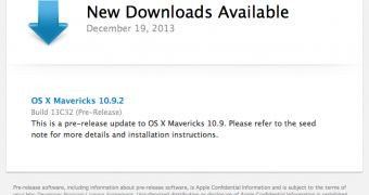 OS X Mavericks 10.9.2 download invitation