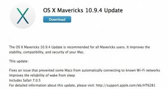 OS X Mavericks 10.9.4 Update available for download