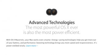 Advanced Technologies promo (OS X Mavericks)