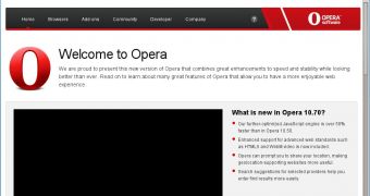 The latest Opera 10.70 development snapshot for Linux