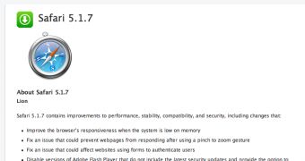 Safari 5.1.7 available for download on Apple's Support web site