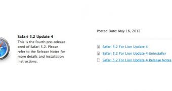 Safari 5.2 Update 4 released (screenshot)