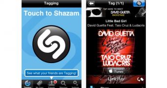 Shazam app screenshots