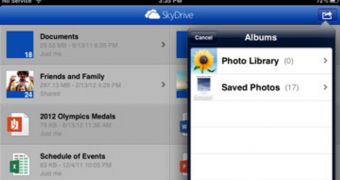 SkyDrive iPad screenshot