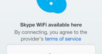 Skype WiFi application interface