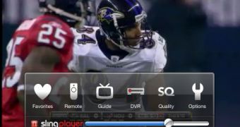 Sling Player for iPhone - application interface