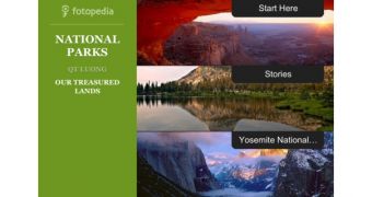 Fotopedia National Parks welcome screen