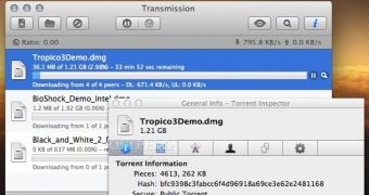 Transmission OS X user interface