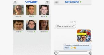 Trillian iOS screenshots