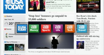 USA Today for iPad user interface
