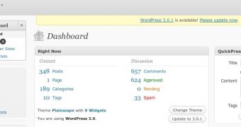 WordPress 3.0.1 update