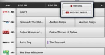 XFINITY TV for iOS application interface