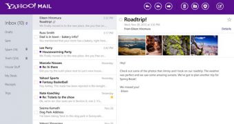 The new Yahoo Mail for Windows 8 version comes with performance and stability improvements