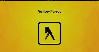 Yellow Pages iPad welcome screen