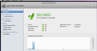 avast! Free Antivirus interface