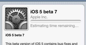 Updating to iOS 5 Beta 7 over-the-air (developer screenshot)