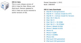 iOS 6.1 beta released for developers to download (screenshot)