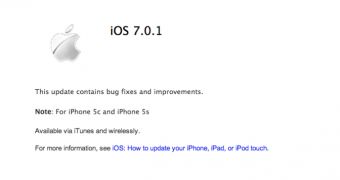 iOS 7.0.1 update