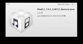iOS 7.0.3 IPSW QuickLook preview