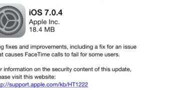iOS 7.0.4 changelog